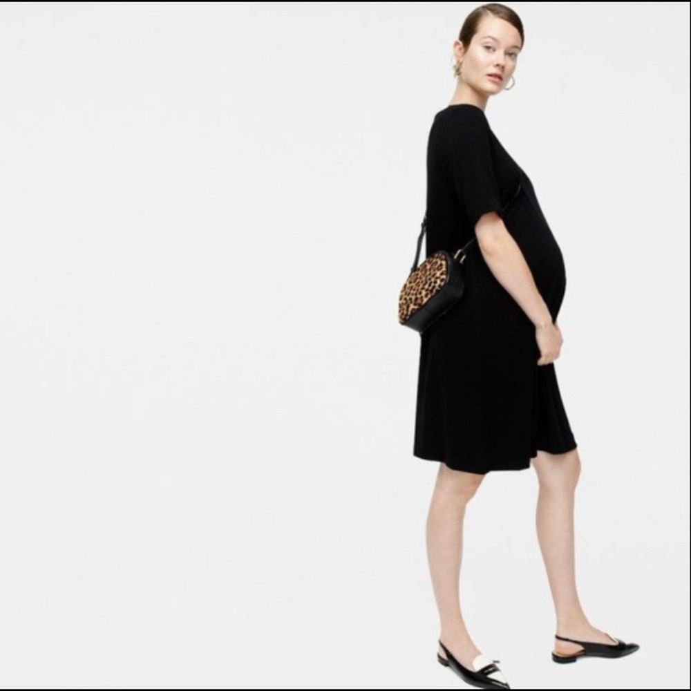 HATCH maternity black short sleeve sheath dress